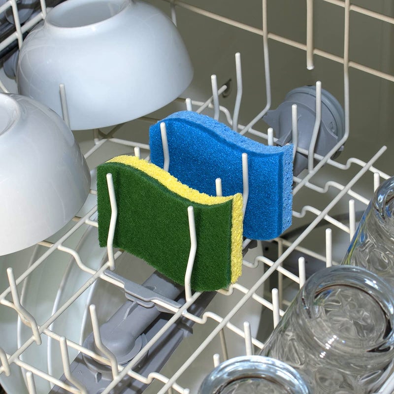 Pine Sol Pine-Sol Non Scratch Scrub Sponges - Double Sided Dish Scrubber Safe for Nonstick Cookware - Kitchen Essentials for Dishwashing and Cleaning, 4 Pack, Blue - Image 5